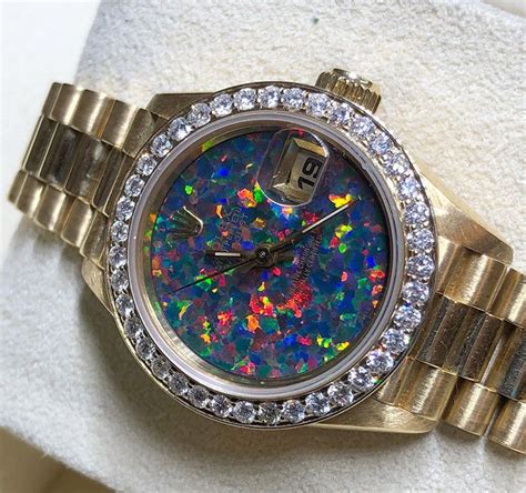 vintage ladies rolex with opal|Rolex stone dial.